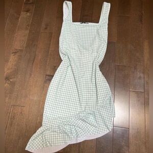 Missguided Green Gingham Dress